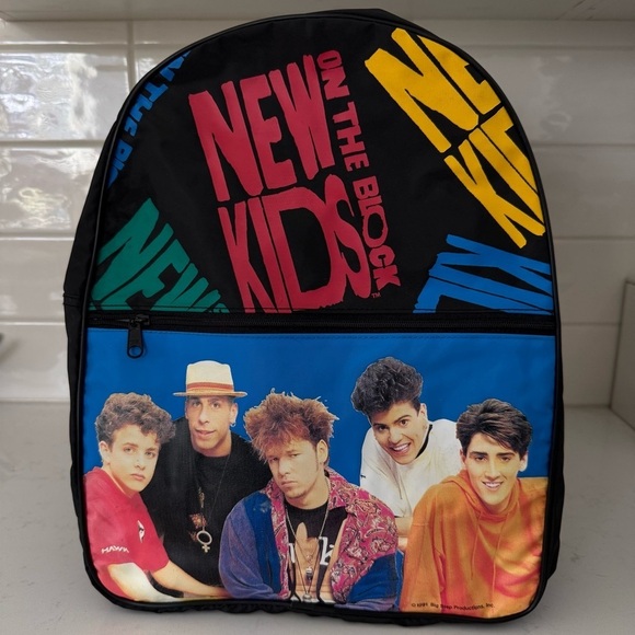 New Kids On The Block Other - New Kids on the Block (NKOTB) Black and Blue Kids Backpack Merchandise Bag